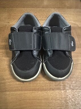 See Kai Run Basics Black and Gray Kids Velcro Sneakers